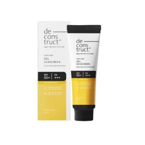 deconstruct Sunscreen - SPF 55+ PA+++ Lightweight Gel Sunscreen | No White Cast | For men & Women |  (50 g)